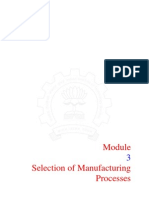 Selection of Manufacturing Processes