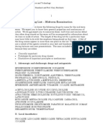 Drug List - Midterm Examination: I. Adrenergic and Cholinergic Drugs and Antagonists