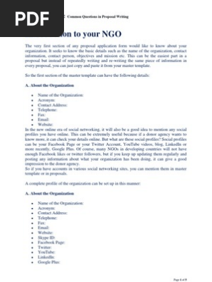 Proposal Writing