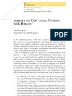 Colin Marshall - Spinoza on Destroying Passions With Reason