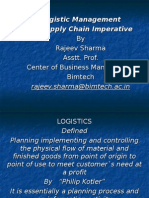 Logistic Management An Supply Chain Imperative