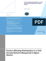 Factors Affecting Participation in a Civil Society Network (Nangonet) in Ngara District