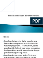 Penulisan Kutipan Daftar Pustaka