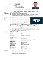 M Shahadat Hossain (Dipto) - Resume 2013