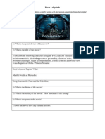 Pan's Labyrinth Worksheet