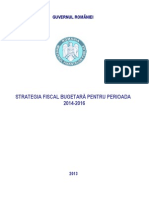 Strategia Fiscal - Bugetara 2014 - 2016