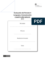 Recurso - EVALUACIÓN PERIODO 4 LENGUAJE Y COMUNICACION CUARTO BASICO