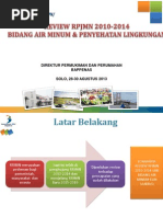 Download Review RPJMN 2010-2014 Bidang Air Minum dan Penyehatan Lingkungan by   Pustaka  Perumahan dan Kawasan Permukiman PIV PKP SN164197906 doc pdf