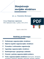 Dizajniranje Organizacijske Strukture FER 2012-2013