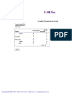 E-Siksha: Monthly Examination Result