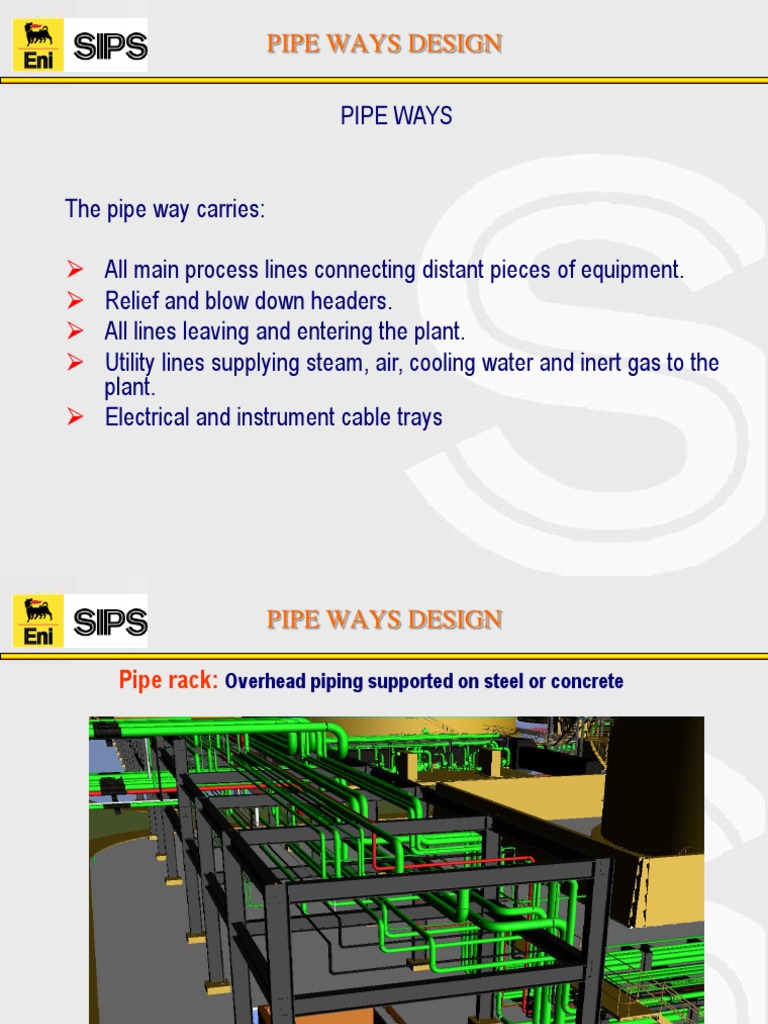Pipe Rack Design and Configuration Guide | PDF | Pipe (Fluid Conveyance ...