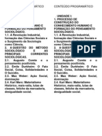 CONTEÚDO PROGRAMÁTICO sociologisa