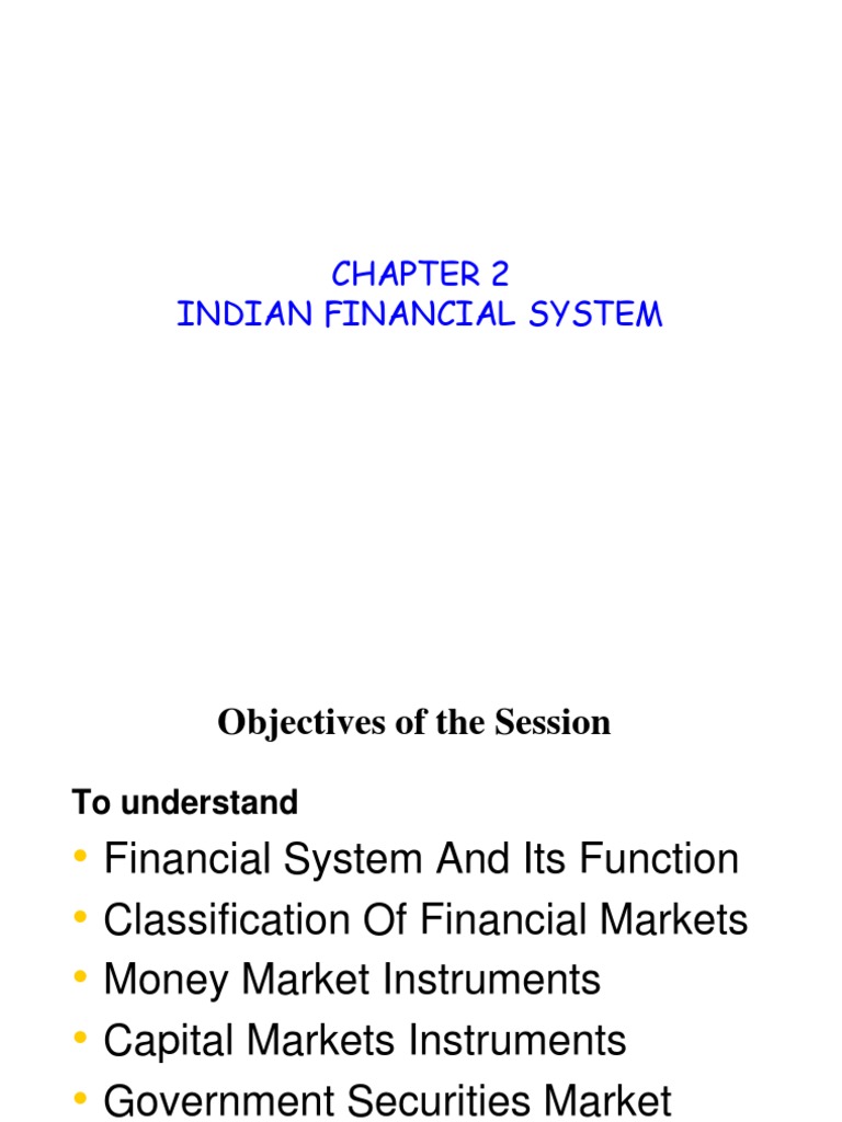 CH 2 Indian Financial System | PDF | Finance & Money Management