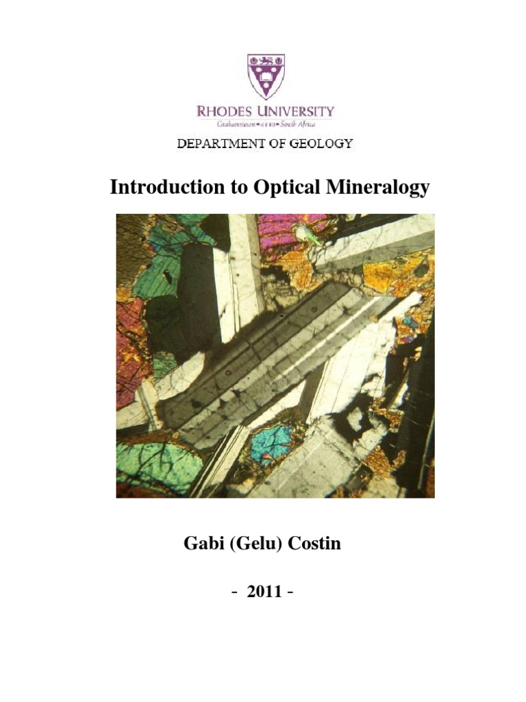 Introduction To Optical Mineralogy PDF Spectrum