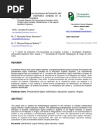 Pensamiento lógico matemático