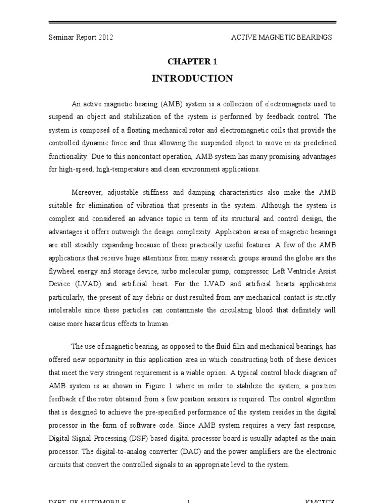 Active Bearings PDF Bearing (Mechanical) Control Theory