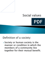 Social Values Presentation by Monica Ma'am
