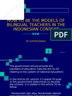 How To Be The Models of Bilingual Teachers