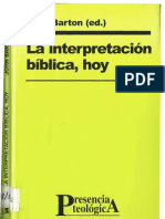 Barton John La Interpretacion Biblica Hoy