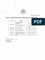 Time Table Trimester II Mid-term