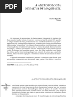 Bignotto, N. - A Antropologia Negativa Em Maquiavel
