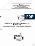 Norma PEMEX de equipos de medición y metrología