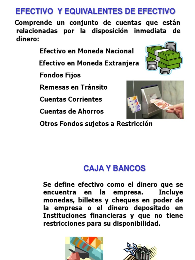 1 Efectivo y Equivalentes de Efectivo | PDF | Efectivo | Bancos