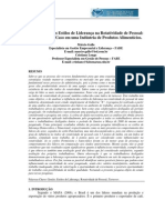 A Influência Dos Estilos de Liderança Na Rotatividade de Pessoal