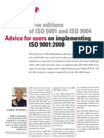 Advice for Users on ISO 9001 - 2008