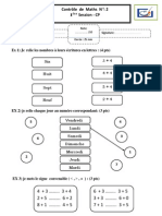 Controle de Maths CP2