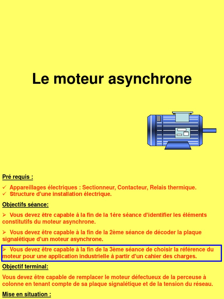 Le Moteur Asynchrone | PDF | Électromagnétisme | Électrotechnique