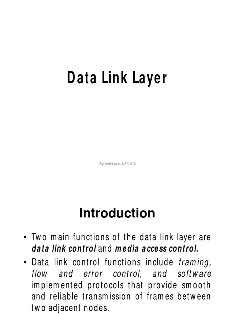 Data Link Layer PDF Transmission Control Protocol Network Topology
