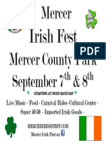 2013 Mercer Irish Fest Flyer
