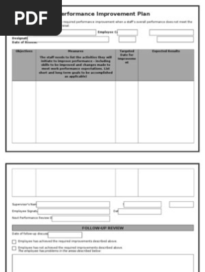 Performance Improvement Plan