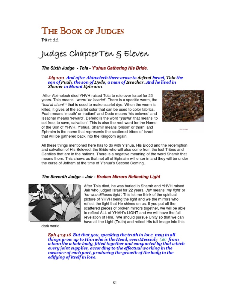 The Book of Judges Part 11 | PDF | Religious Behaviour And Experience ...