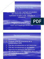 Evaluation Et Gestion Des Ressources en Eau