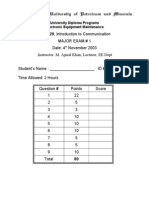 EET029 Major Exam 1