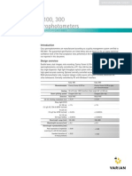 Varian Cary 100, 300 UV-Vis Spectrophotometers Specifications