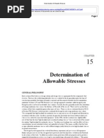 Determination of Allowable Stresses