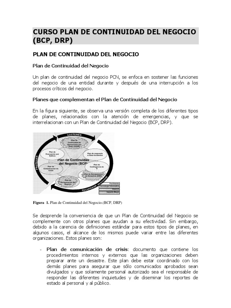 Microsoft Word - Plan de Continuidad Del Negocio | PDF