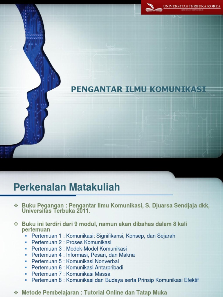 Pengantar Ilmu Komunikasi UT - Modul1 | PDF
