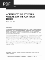 Acupuncture Studies Where Do We Go From Here Peter e Rubin (Vol 18 No 2)