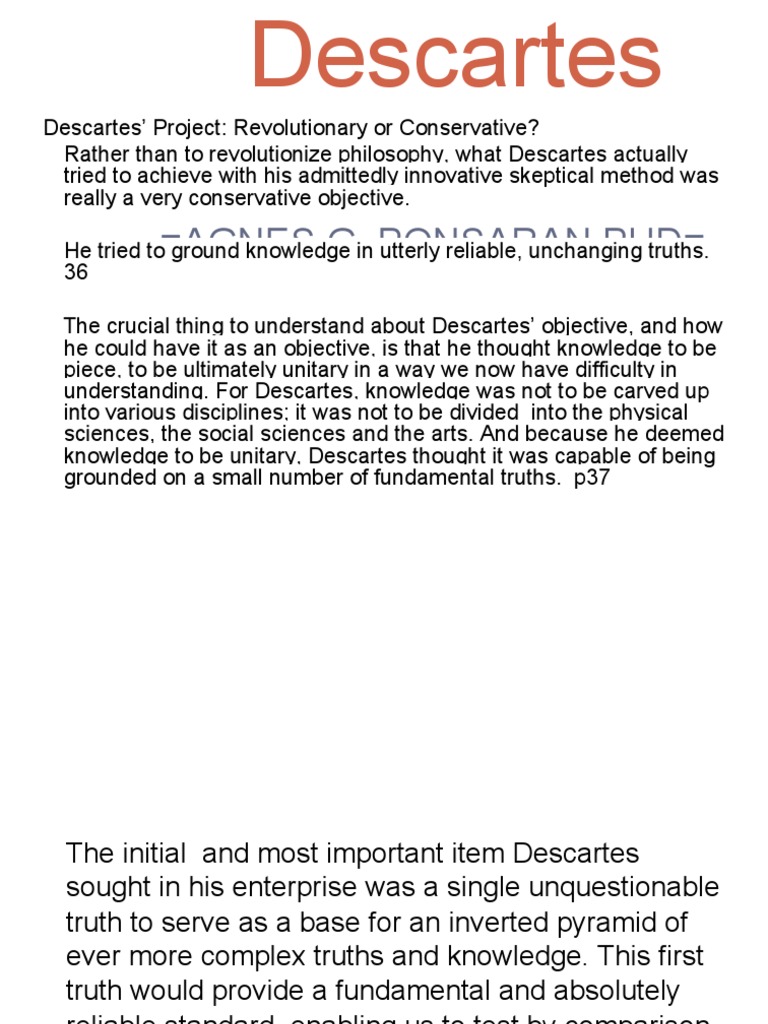what is descartes epistemology
