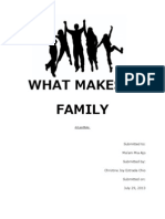 WHAT MAKES A FAMILY