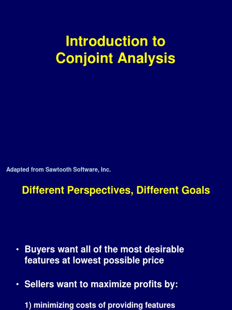 Conjoint Analysis Economies Science Free 30 day Trial Scribd