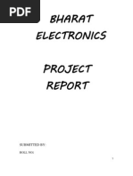Download SIX weeksmonths industrial training report on BELBHARAT ELECTRONICS LIMITEDProject by Sachin Rana SN164425977 doc pdf