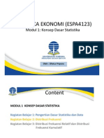 ESPA4123 - Statistika Ekonomi - Modul 1 PDF