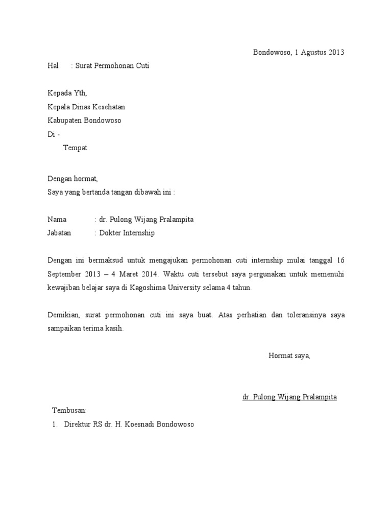 Surat Cuti Isip Dormitory Airport