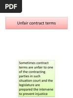 Unfair Contract Terms