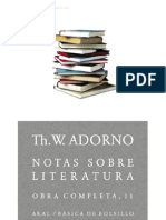 ADORNO. Theodor W. Notas-Sobre-literatura